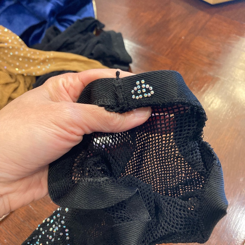 Black Industrial Fishnet Dazzle Tights